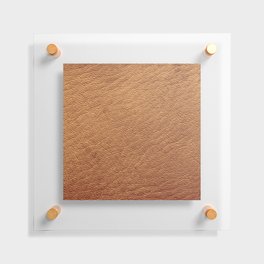 Modern Brown Gold Leather Collection Floating Acrylic Print