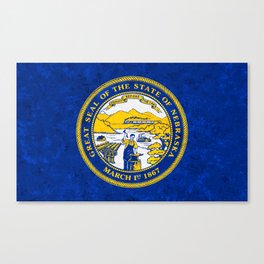 State Flag of Nebraska US Flags Banner Standard Corn Huskers  Canvas Print
