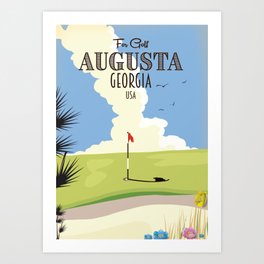 Augusta Georgia Golf Poster Art Print