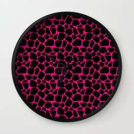 Neon Safari Hot Pink Wall Clock