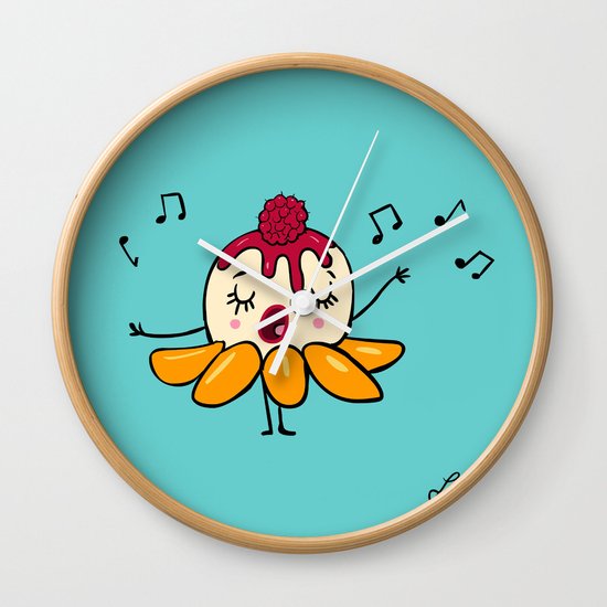 Peach Melba Wall Clock