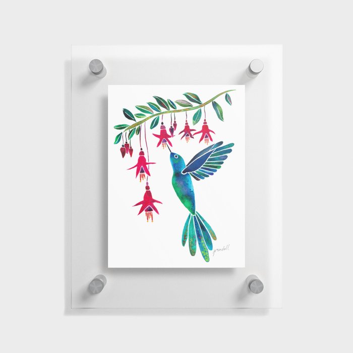 Blue Hummingbird Art Print Floating Acrylic Print