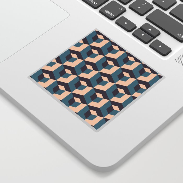 Abstract Geometric Cubes Sticker