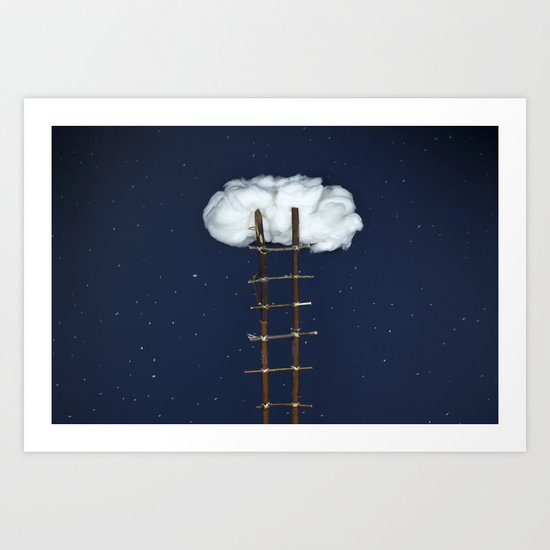 Stairway to the clouds Art Print