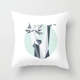 Origami Cat Throw Pillow