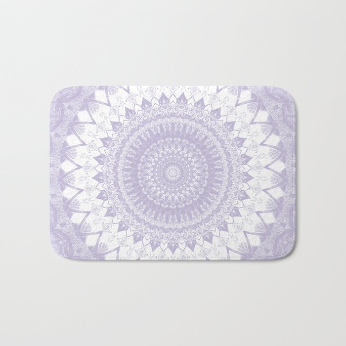 Boho Pastel Purple Mandala Bath Mat