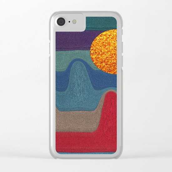 LANDSCAPE WITH SHINING SUN Clear iPhone Case