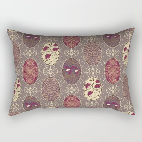 Patchwork seamless floral abstract pattern texture background Rectangular Pillow