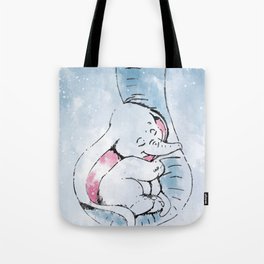 Baby elephant and his mother Tote Bag