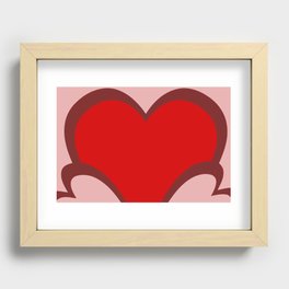 Decorative hearts pattern Recessed Framed Print