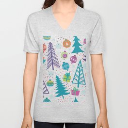 Christmas Pattern 03 V Neck T Shirt