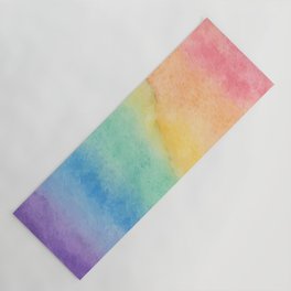 Watercolor Rainbow Yoga Mat