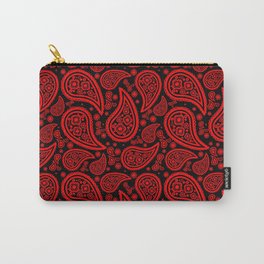 Paisley (Red & Black Pattern) Carry-All Pouch | Kerchief, Patterns, Ethnic, Bandanna, Bandanas, Paisley, Ornament, Hiphop, Pattern, Boteh 