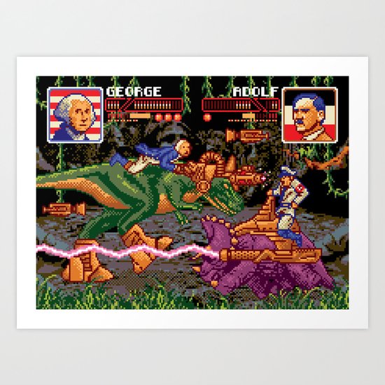 Jurassic President, Episode 1 – American History Rex Art Print