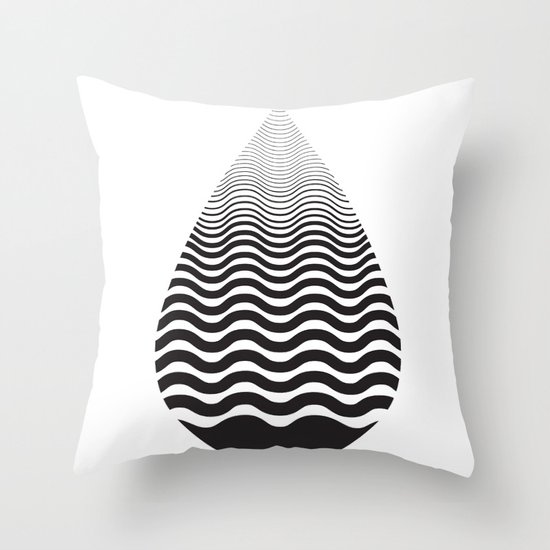 Water Drop Throw Pillow
