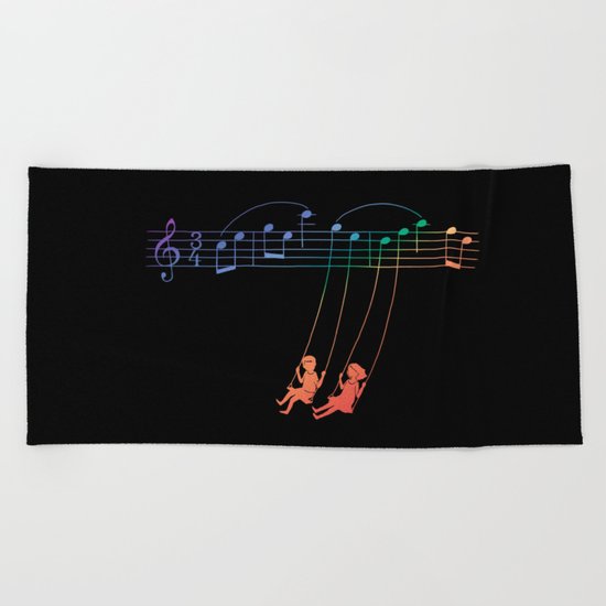 Music Swing Beach Towel
