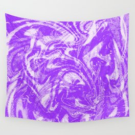Purple Wavy Grunge Wall Tapestry