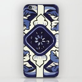 Blue grapes classic talavera tile mexican style iPhone Skin