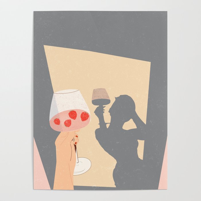 Strawberry Champagne Morning Poster