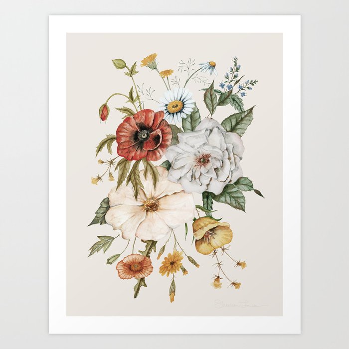 Wildflower Bouquet Art Print
