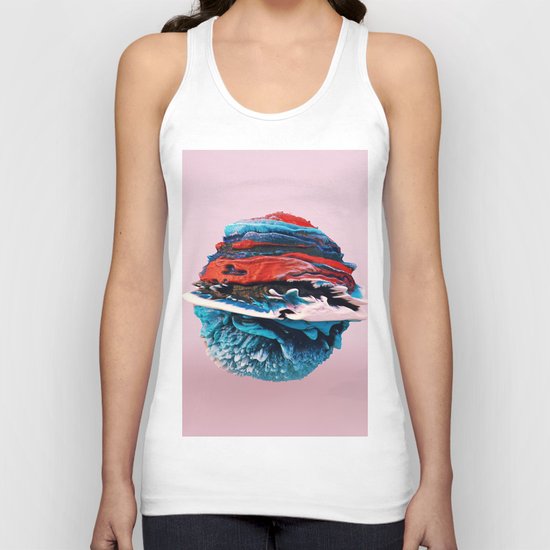 ACRYLIC BALL ABSTRACT // 3D ABSTRACT Unisex Tank Top
