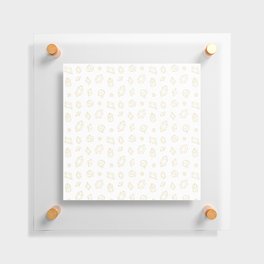 Tan Gems Pattern Floating Acrylic Print