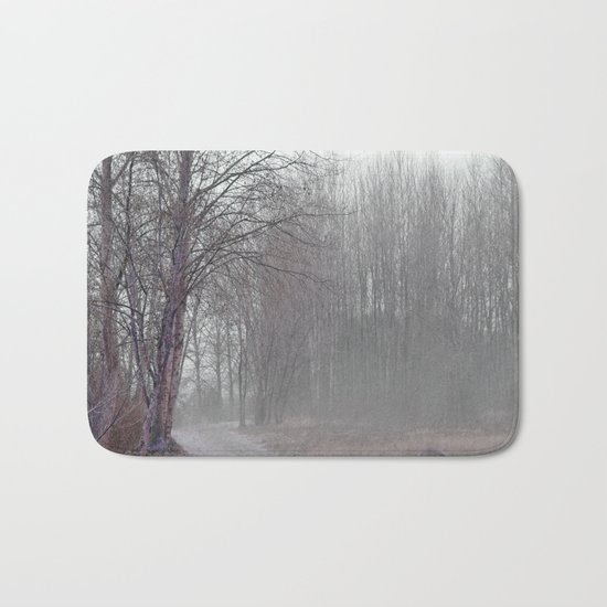 Walk in the Foggy Morning Bath Mat