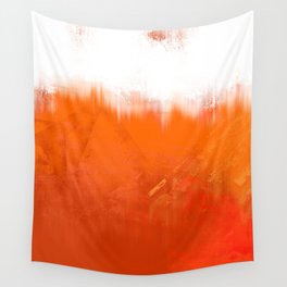 White and Orange Wall Tapestry