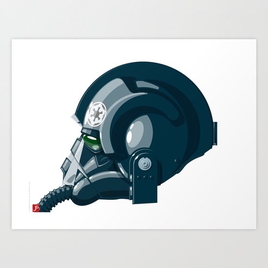 Imperial Pilot helmet Art Print
