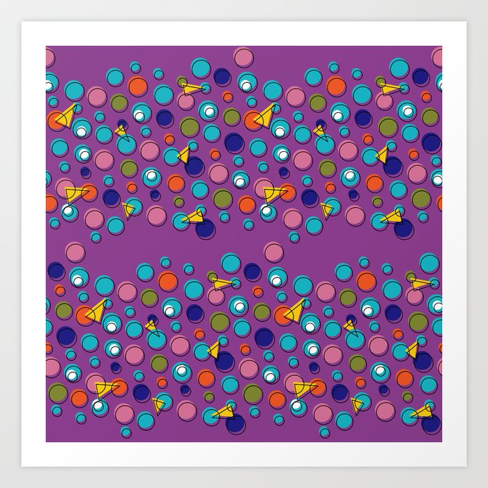 Abstract geo shapes Art Print