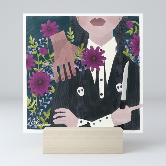Wednesday and her thing Mini Art Print