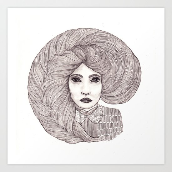 Lady Art Print