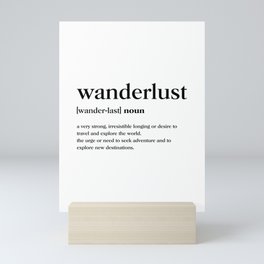 Wanderlust Definition Mini Art Print