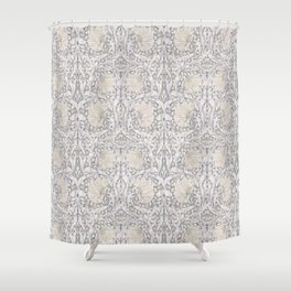 William Morris Vintage Pimpernel Linen Cloud Grey Shower Curtain