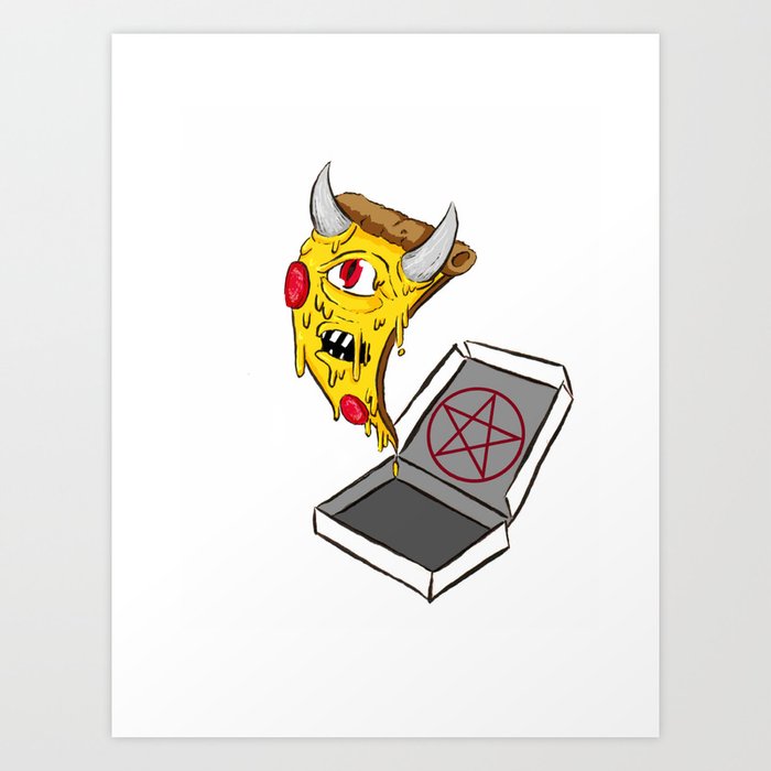 Pentagram Pizza Art Print by zedhenson | Society6