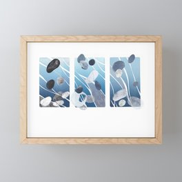 Elemental triptych Framed Mini Art Print