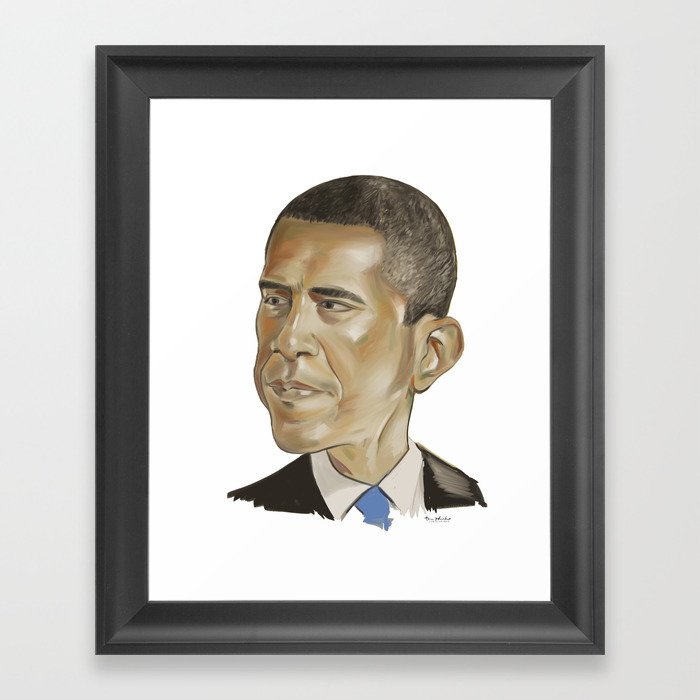 Barack Obama (US President) Framed Art Print
