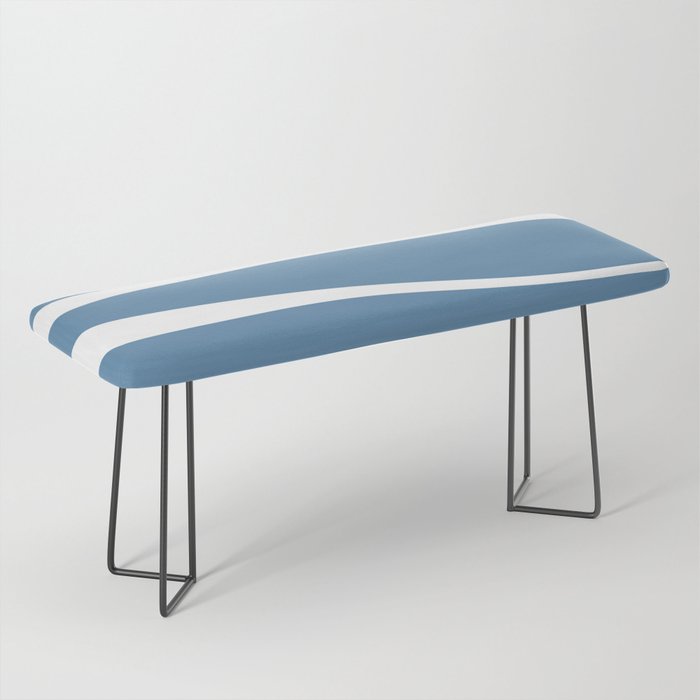 WavySea - Blue Abstract Minimalistic Art Design Pattern Bench