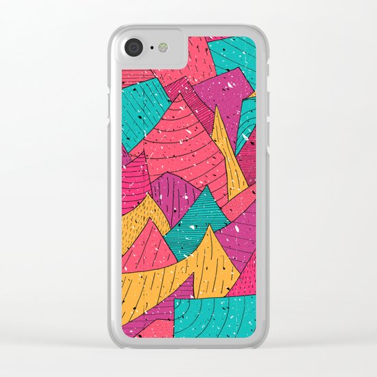 Peak Pattern Clear iPhone Case