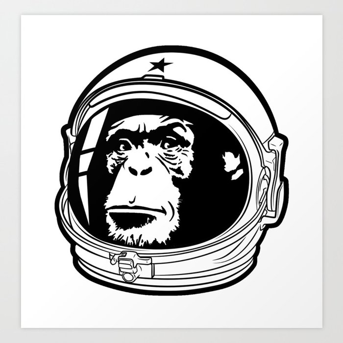 Ape Astronaut Art Print