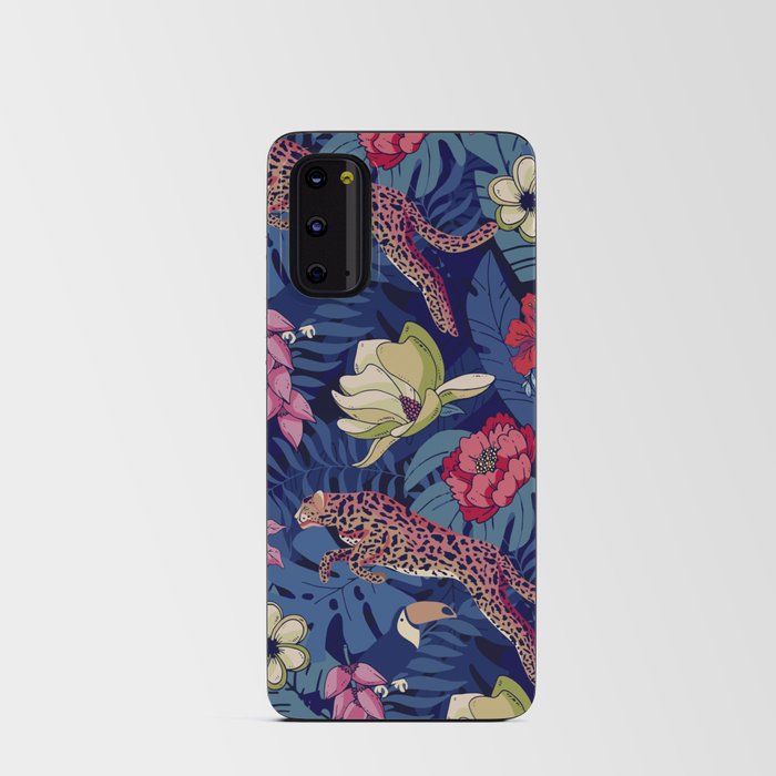 Tropical Midnight Floral Android Card Case