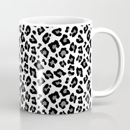 Black and White Leopard Spots Animal Print Coffee Mug