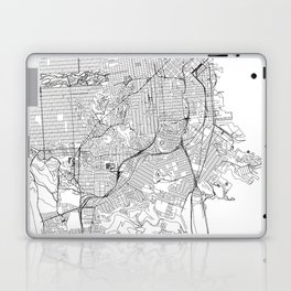 San Francisco White Map Laptop Skin