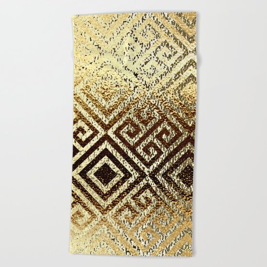 Elegant gold #1 Beach Towel