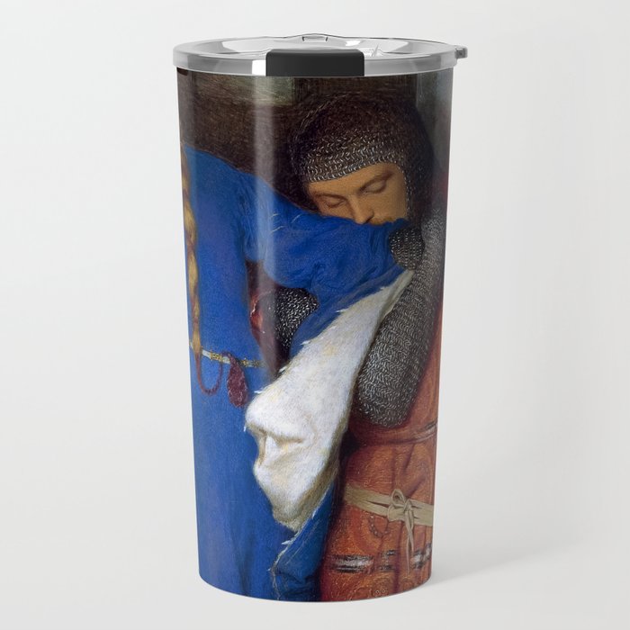 Hellelil and Hildebrand, the Meeting on the Turret Stairs, 1864 by Frederic William Burton Travel Mug