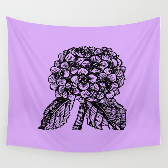 Lavender Hydrangea Wall Tapestry