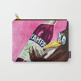 Vintage Pink Bitter Campari 'Penguin' Aperitif Lithograph Advertisement Poster Carry-All Pouch