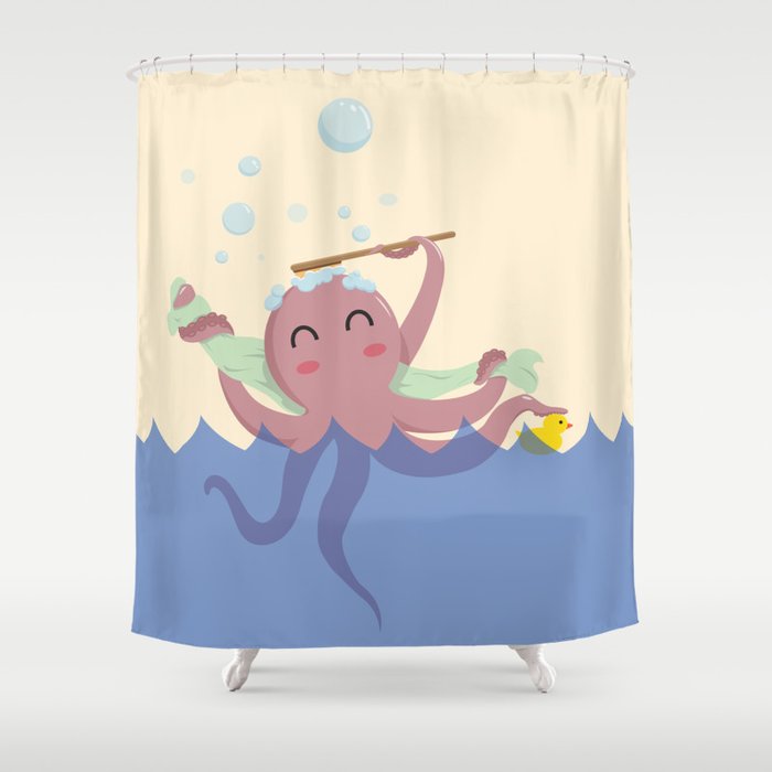 Octopus Shower Shower Curtain