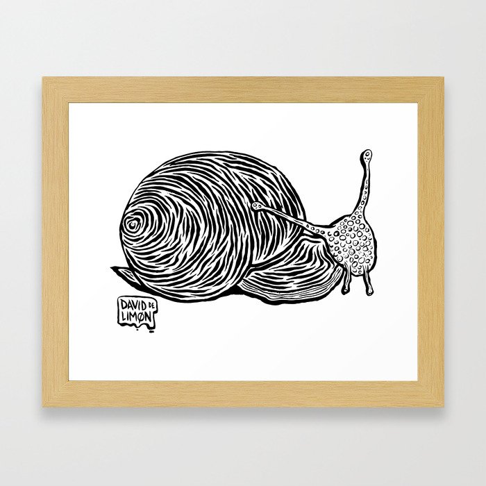 Black Snail Framed Art Print