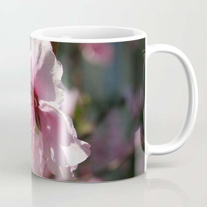 Close Up of Peach Tree Blossom Coffee Mug